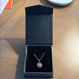 Sterling Silver Initial N Pendant Necklace